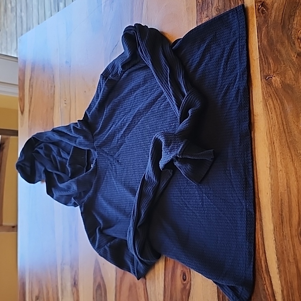 Hollister waffle knit hooded tee